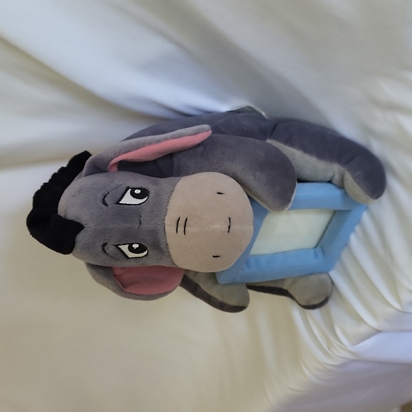 Disney Store Eeyore Plush Holding photo frame Detachable Tail 11" - Picture 13 of 16